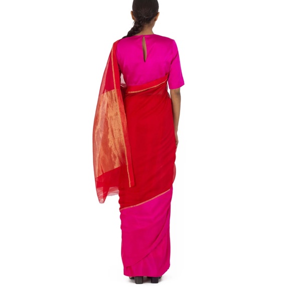 Raw Mango Silk Saree - Picture 2 of 3